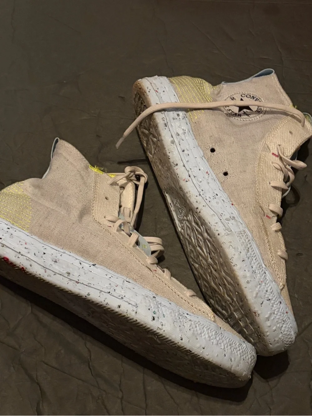 Converse Chuck Taylor All Star Crater Foam High Tops Beige Blue M9.5/W11.5
